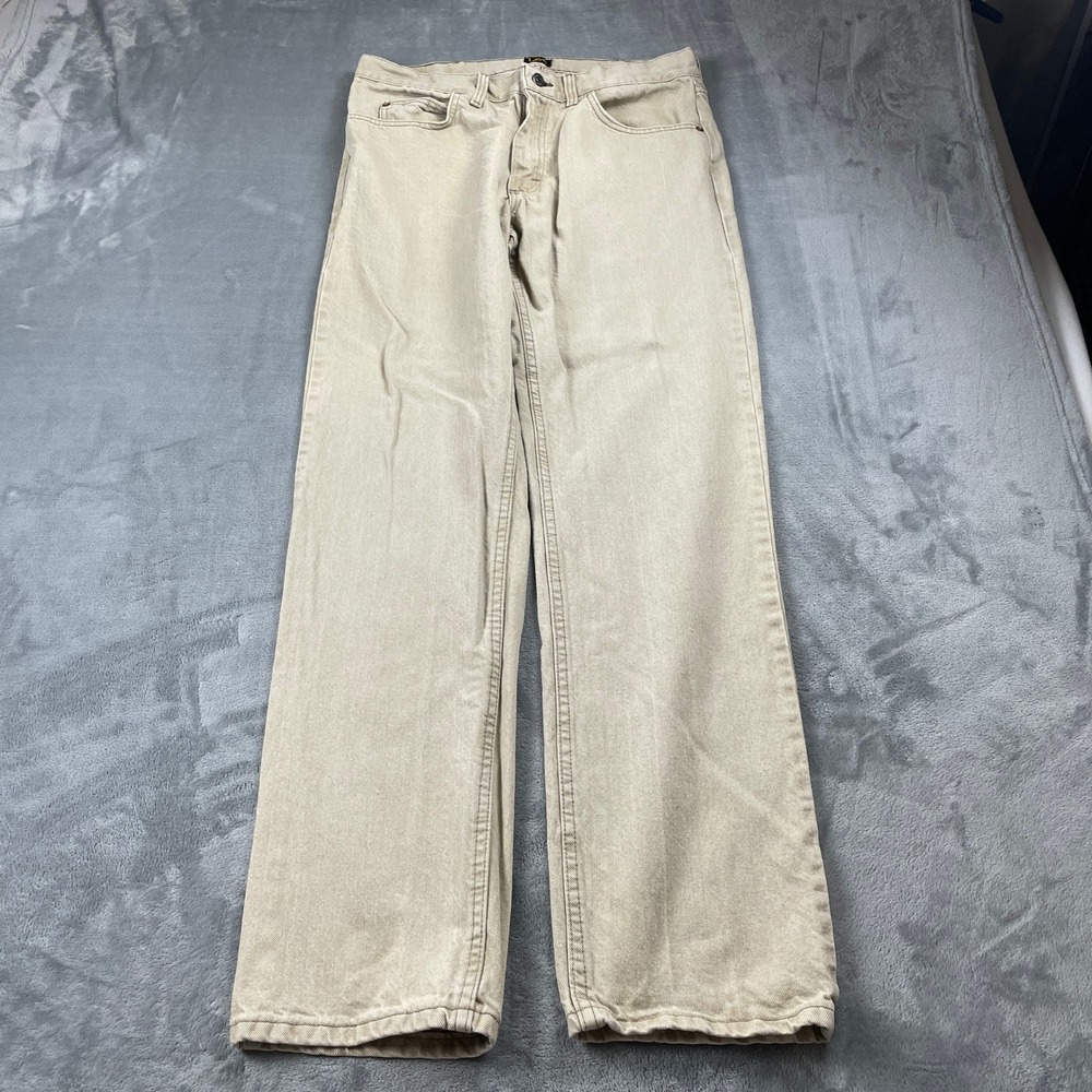 Lee Regular Fit Jeans Mens 34x34 Tan Khaki Cotton Straight Leg Gorpcore Classic